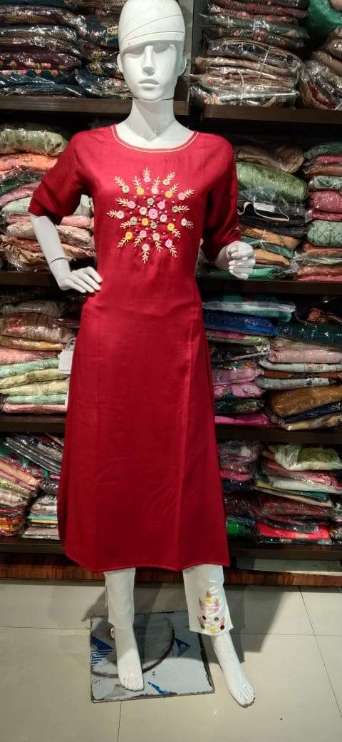 VASTRA MODA PRESENTS VM 187 COTTON WITH HANDWORK TOP AND BOTTOM CONCEPT M TO XXL